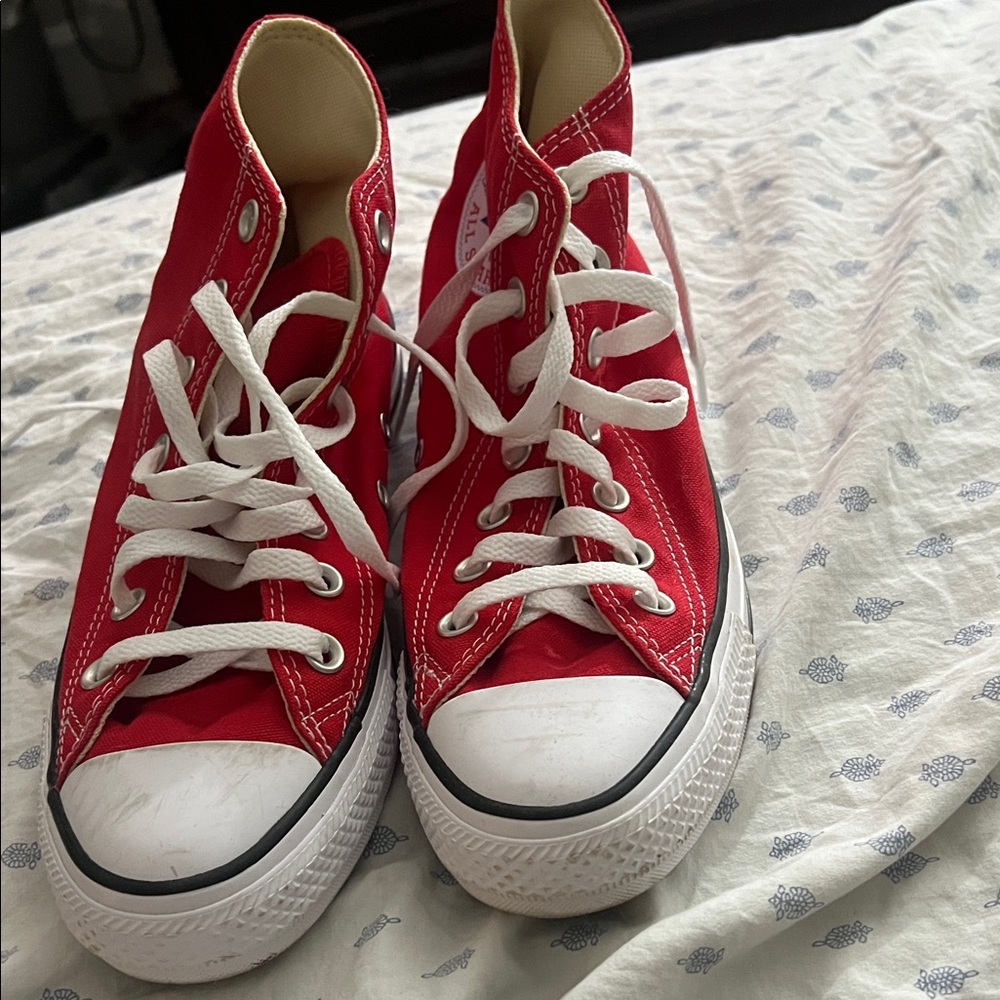 Converse Red High-Top Sneakers